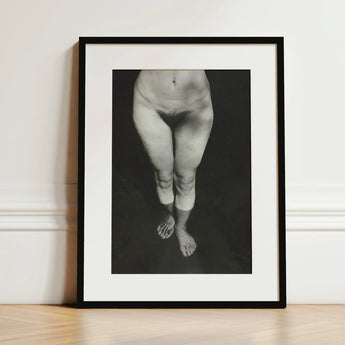 Rebecca Salsbury Strand - Alfred Stieglitz Art Print / Canvas Black-framed Black-and-white Photographic Nude Figure’s Lower Body, Prints