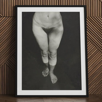 Rebecca Salsbury Strand - Alfred Stieglitz Art Print / Canvas Black-framed Black-and-white Photographic Nude Figure’s Lower Body, Prints