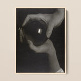 Rebecca Salsbury Strand - Alfred Stieglitz Art Print / Canvas Black Glossy Glass Orb Held Gently Two Hands Alfred Stieglitz, Rebecca