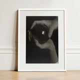 Rebecca Salsbury Strand - Alfred Stieglitz Art Print / Canvas Black-and-white Framed Photograph Hands Dark Reflective Sphere, Crystal Ball