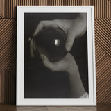 Rebecca Salsbury Strand - Alfred Stieglitz Art Print / Canvas Black-and-white Framed Photograph Two Hands Reflective Glass Sphere Alfred