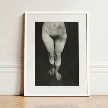 Rebecca Salsbury Strand - Alfred Stieglitz Art Print / Canvas Minimalist White-framed Black-and-white Photographic Nude Figure’s Lower,