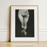 Rebecca Salsbury Strand - Alfred Stieglitz Art Print / Canvas Minimalist Wooden-framed Black-and-white Photographic Lower-body Human