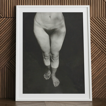 Rebecca Salsbury Strand - Alfred Stieglitz Art Print / Canvas White-framed Black-and-white Photographic Print Nude Figure’s Lower Body
