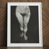 Rebecca Salsbury Strand - Alfred Stieglitz Art Print / Canvas White-framed Black-and-white Photographic Nude Figure’s Lower Body, Prints