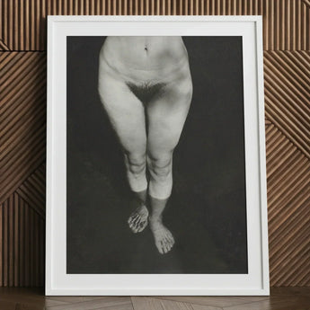 Rebecca Salsbury Strand - Alfred Stieglitz Art Print / Canvas White-framed Black-and-white Photographic Nude Figure’s Lower Body, Prints