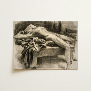Reclining Male Nude - John Singer Sargent Art Print / Canvas, 16x12’’ / 41x31cm / Unframed / no Border, Posters Prints & Visual Artwork,