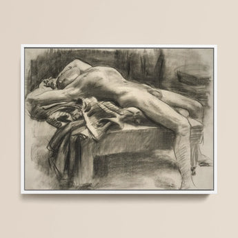 Reclining Male Nude - John Singer Sargent Art Print / Canvas, John Singer Sargent, Body Tilts, Fallen Ephebe