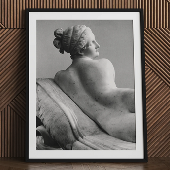 Reclining Naiad - Antonio Canova Art Print / Canvas, 24x32’’ / 61x81cm / Black Frame / Matboard, Posters Prints & Visual Artwork, Toby Leon