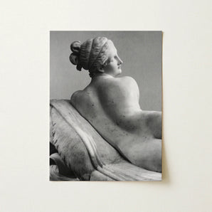 Reclining Naiad - Antonio Canova Art Print / Canvas Black-and-white Photograph Classical Marble Sculpture Nude Female Figure Young