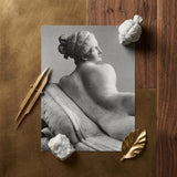 Reclining Naiad - Antonio Canova Art Print / Canvas Black-and-white Photographic Print Classical Marble Sculpture Nude Female Young Naiad