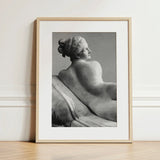 Reclining Naiad - Antonio Canova Art Print / Canvas Framed Black White Photograph Classical Marble Sculpture Nude Young Reclines,