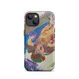 Reclining Nude - Anton Kolig Iphone Case, 13 / Matte, Iphone Case Abstract Colorful Painting Figure