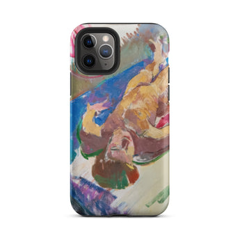 Reclining Nude - Anton Kolig Phone Case Iphone 11 Pro / Matte Iphone Case Colorful Abstract Painting Anton Kolig’s Reclining, Brushwork