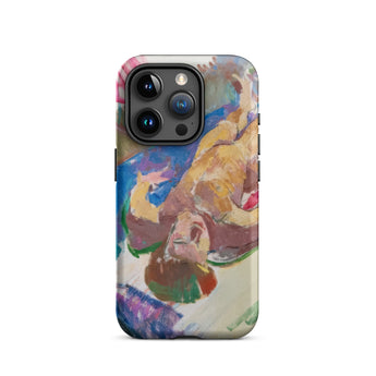 Reclining Nude - Anton Kolig Phone Case Iphone 15 Pro / Matte Iphone Case Impressionistic Painting Figure Anton Kolig’s Reclining,