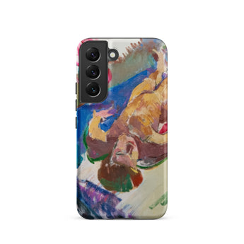 Reclining Nude - Anton Kolig Samsung Case, Galaxy S22 / Matte, Smartphone Case Colorful Abstract Painting Figure
