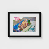 Reclining Nude with Jug - Anton Kolig Art Print / Canvas, Ochre Flesh Laid, Green Earthenware Prints