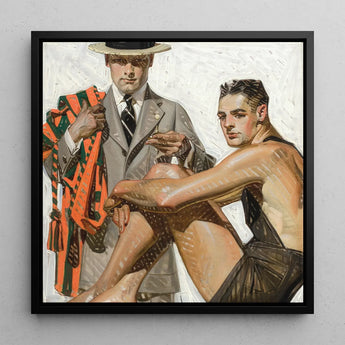 Record Time Cool Summer Comfort - J.c. Leyendecker Art Print / Canvas, Prints