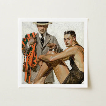 Record Time Cool Summer Comfort - J.c. Leyendecker Art Print / Canvas, Prints