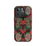 Red Fan Pattern - G.a. Audsley Iphone Case, 16 Pro / Matte, Floral Patterned Phone Case
