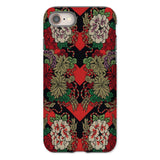 Red Fan Pattern - G.a. Audsley Iphone Case, 8 / Matte, Floral Patterned Phone Case Red Green Beige Botanical