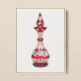 Red Glass Decanter - Frank M. Keane Decorative Art Print / Canvas, 12x16’’ / 31x41cm / Natural Frame, Posters Prints & Visual Artwork, Toby