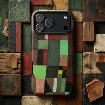 Red and Green Architecture - Paul Klee iPhone-Hülle, Handyhüllen, Toby Leon