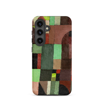 Red and Green Architecture - Paul Klee Phone Case, Samsung Galaxy S24 / Matte, Mobile Cases, Toby Leon