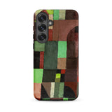Red and Green Architecture - Paul Klee Phone Case, Samsung Galaxy S25 Plus / Matte, Mobile Cases, Toby Leon