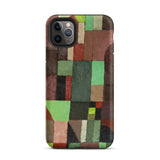 Red and Green Architecture - Paul Klee Phone Case Iphone 11 Pro Max / Matte Phone Case Geometric Abstract Design Blocks Green Brown Klee