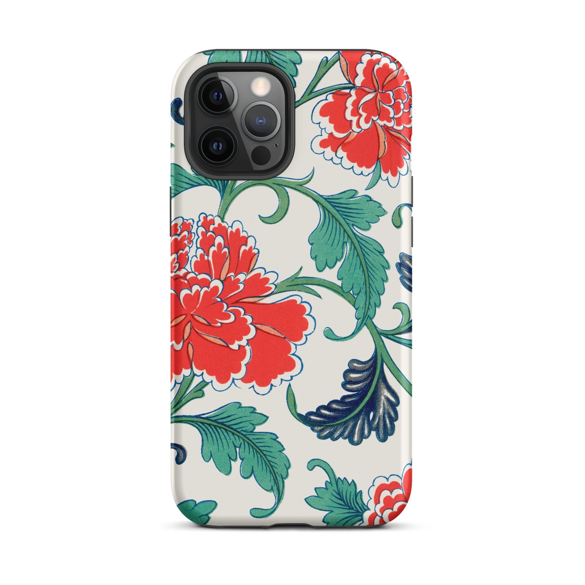 Red Peonies - Owen Jones Floral Iphone Case, 12 Pro Max / Matte, Floral Patterned Phone Case