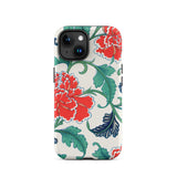 Red Peonies - Owen Jones Floral Phone Case, Iphone 15 / Matte, Mobile Cases, Toby Leon