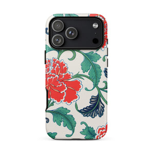 Rote Pfingstrosen - florale iPhone-Hülle von Owen Jones, 17 Pro Max / Matt, Handyhüllen, Toby Leon