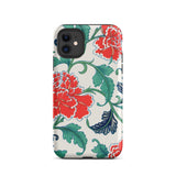 Red Peonies - Owen Jones Floral Phone Case Iphone 11 / Matte Floral Patterned Phone Case Owen Jones, Chinese Peony Design, Jones’s Vibrant