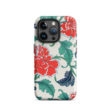 Red Peonies - Owen Jones Floral Phone Case Iphone 15 Pro / Matte Floral-patterned Phone Case Owen Jones, Chinese Peony Design, Jones’s