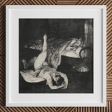 Reducing Exercises - George Bellows Art Print / Canvas Black-and-white Framed Artwork Two Figures Pose Enclosed Simple, Tips, Tenement