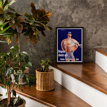 Regular Check-ups Keep Him on the Job Art Print / Canvas, Posters Prints & Visual Artwork, Toby Leon