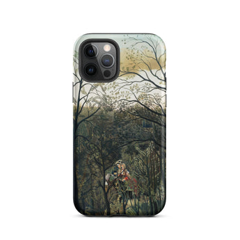 Rendezvous in the Forest - Henri Rousseau Phone Case Iphone 12 Pro / Matte Iphone Case Forest Scene Henri Rousseau, Rousseau’s Emerald