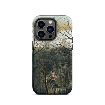 Rendezvous in the Forest - Henri Rousseau Phone Case Iphone 14 Pro / Matte Iphone Case Forest Scene Henri Rousseau, Rousseau’s Emerald