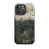 Rendezvous in the Forest - Henri Rousseau Phone Case Iphone 16 Pro Max / Matte Iphone Case Forest Scene Henri Rousseau, Rousseau’s Emerald