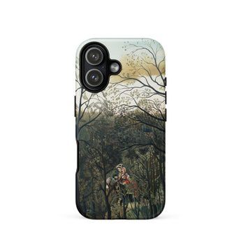 Rendezvous in the Forest - Henri Rousseau Phone Case Iphone 17 / Matte Iphone 12 Case Forest Scene Design Black Green Henri Rousseau,