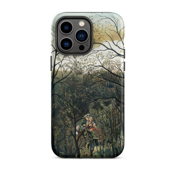 Rendezvous in the Forest - Henri Rousseau Phone Case Iphone 14 Pro Max / Matte Phone Case Forest Scene Henri Rousseau, Rousseau’s Emerald