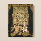 Rendezvous - Traditional Thai Temple Art Print / Canvas, 12x16’’ / 31x41cm / White Frame, Posters Prints & Visual Artwork, Toby Leon