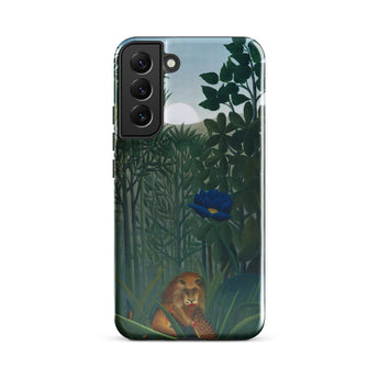 The Repast of the Lion - Henri Rousseau Phone Case Samsung Galaxy S22 Plus / Gloss Phone Case Detailed Illustration Lion Dense Jungle
