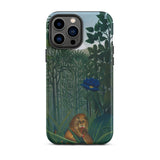 The Repast of the Lion - Henri Rousseau Phone Case Iphone 13 Pro Max / Matte Phone Case Detailed Illustration Lion Lush Green Foliage Henri