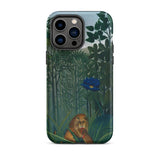 The Repast of the Lion - Henri Rousseau Phone Case Iphone 14 Pro Max / Matte Phone Case Detailed Illustration Lion Lush Green Jungle Henri