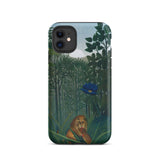 The Repast of the Lion - Henri Rousseau Phone Case Iphone 11 / Matte Phone Case Detailed Illustration Lion Lush Green Jungle Henri Rousseau