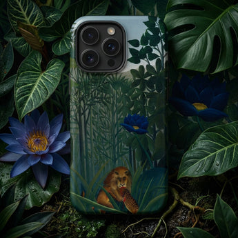 The Repast of the Lion - Henri Rousseau Phone Case Phone Case Detailed Illustration Lion Lush Jungle Vibrant Henri Rousseau Iphone,