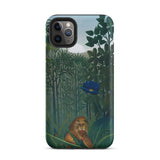 The Repast of the Lion - Henri Rousseau Phone Case Iphone 11 Pro Max / Matte Phone Case Detailed Illustration Lion Lush Jungle Vibrant