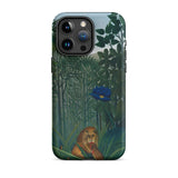 The Repast of the Lion - Henri Rousseau Phone Case Iphone 15 Pro Max / Matte Phone Case Detailed Illustration Lion Lush Jungle Vibrant
